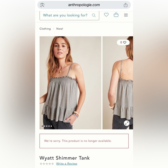 Anthropologie amadi Gray Ruffled Tiered Camisole | Wyatt Shimmer Tank - Picture 8 of 8